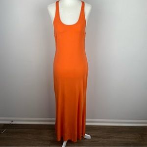 Polo by Ralph Lauren Maxi Dress orange Sleeveless Medium Racer back